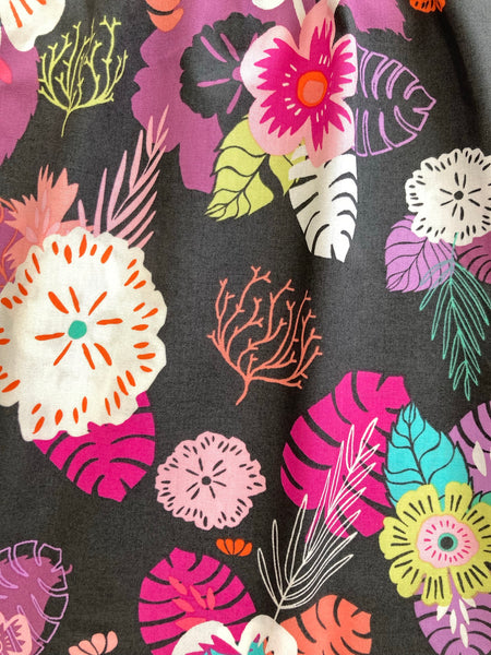 LANI DRESS - black Flowers