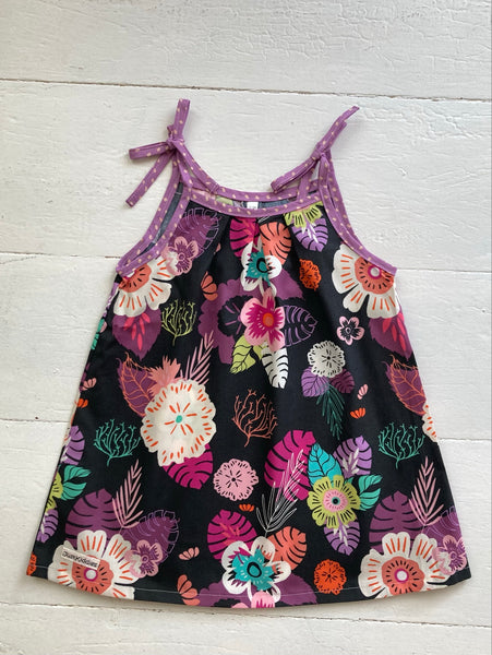 LANI DRESS - black Flowers