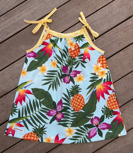 LANI DRESS - Pineapples + Orchids