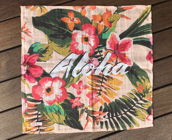 Kuscheltuechlein - ALOHA BLUMEN