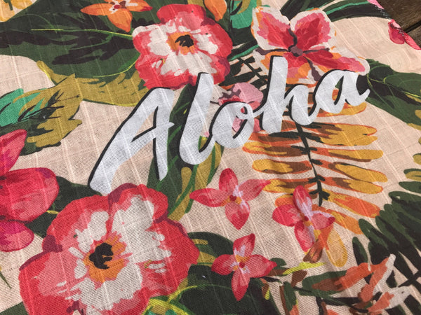 Kuscheltuechlein - ALOHA BLUMEN