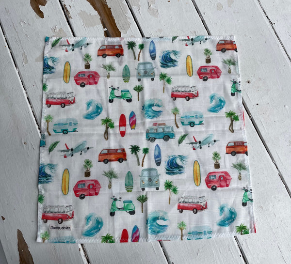 Swaddle Muslin Blanket - VW Bus + Scooter