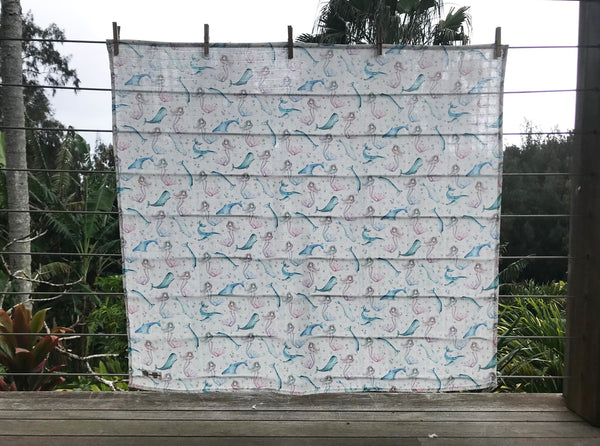 Swaddle Muslin Blanket - MERMAIDS