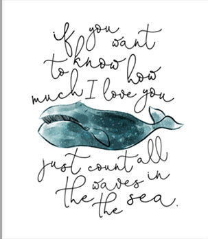 Swaddle Muslin Blanket - WHALE LOVE