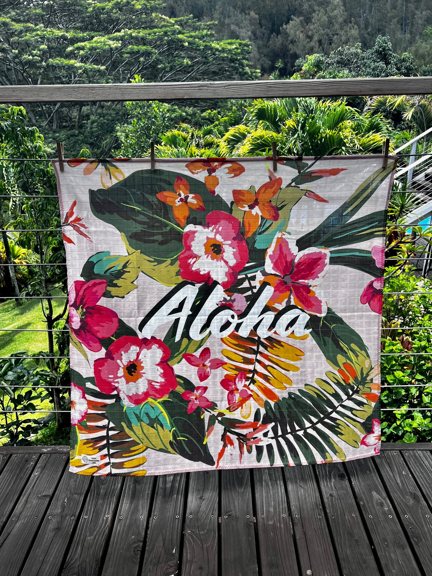 Swaddle Muslin Blanket - ALOHA FLOWERS