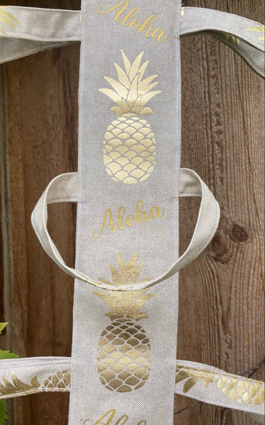 TUCHHALTER - beige Ananas + Aloha