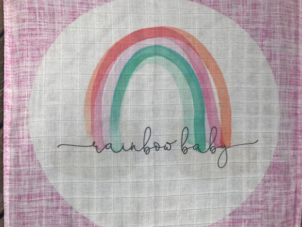 Swaddle Muslin Blanket - RAINBOWBABY pink