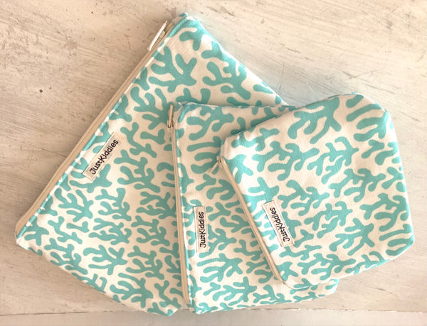 BEAUTY BAG - Coral aqua