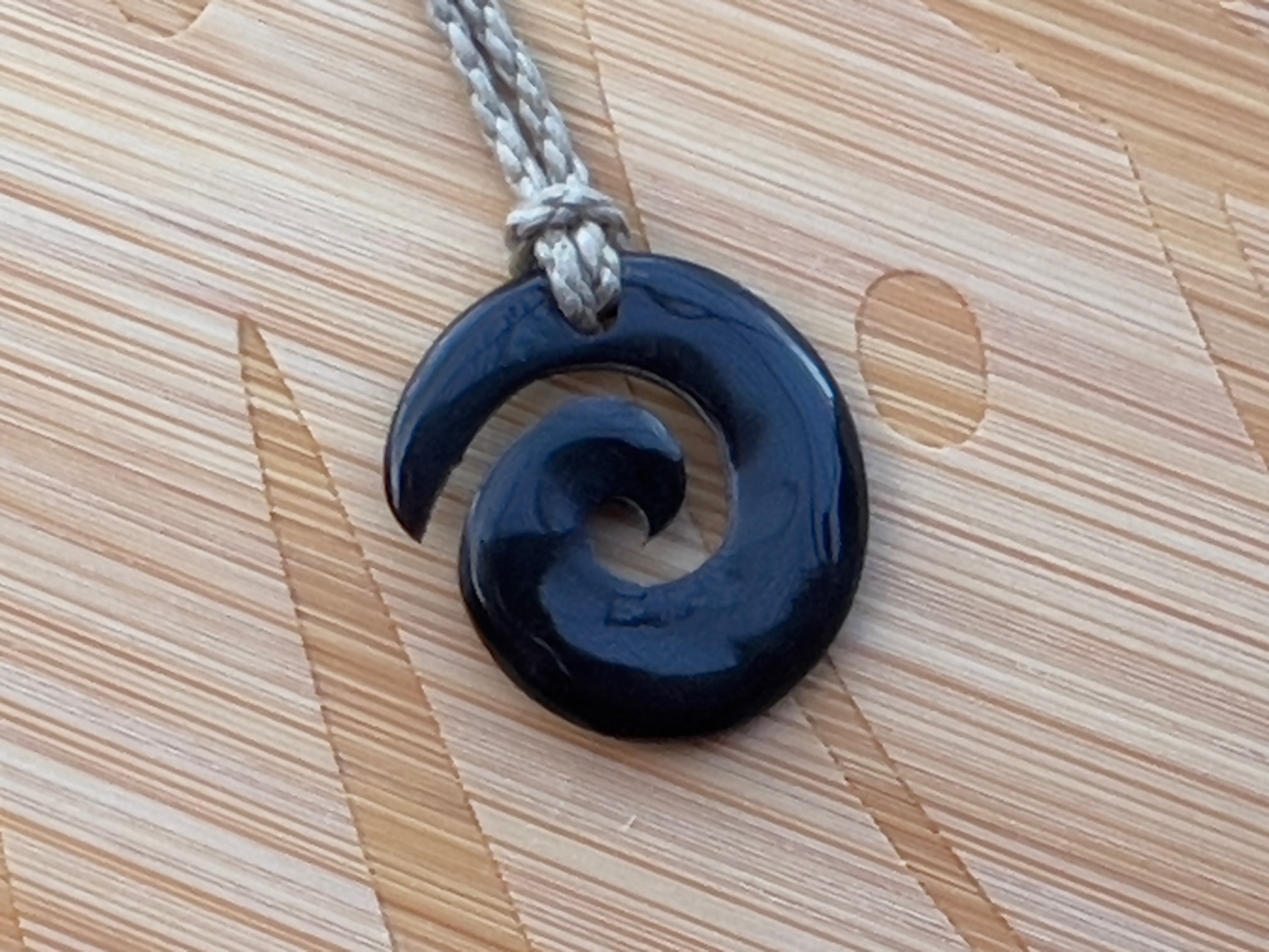 black Swirl Necklace